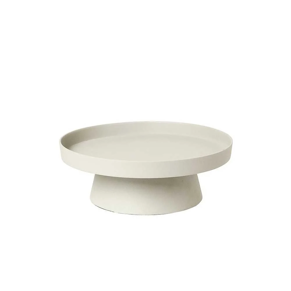 Alzata in metallo beige cm 36x13 – centrotavola moderno per dolci e frutta