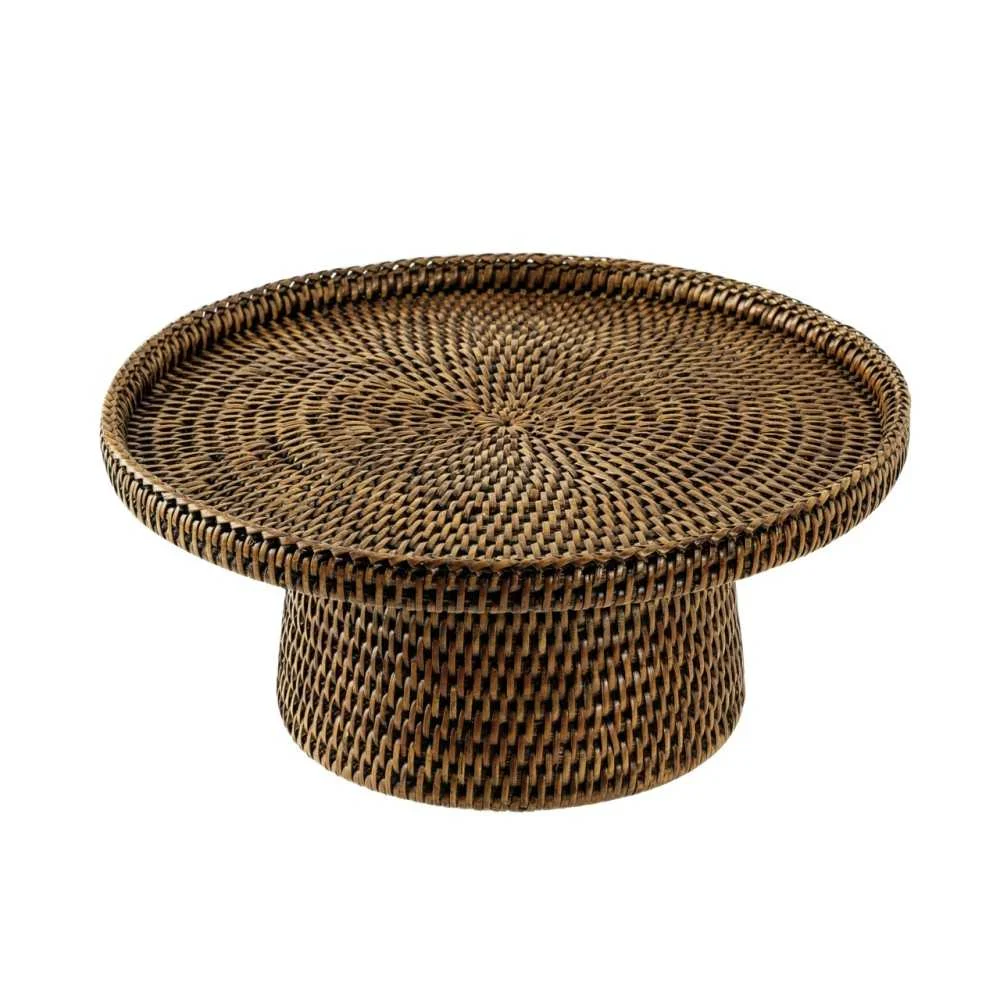 Alzata in Rattan Scuro “Midollino” 30x14 cm Sambonet – Rustica e Chic