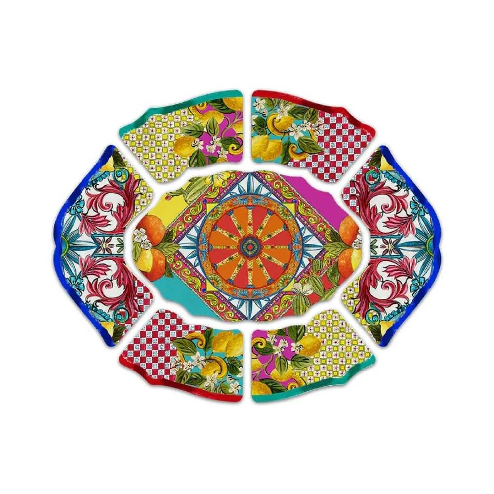 Antipastiera in Melamina Ortigia 60x50 cm Baci Milano