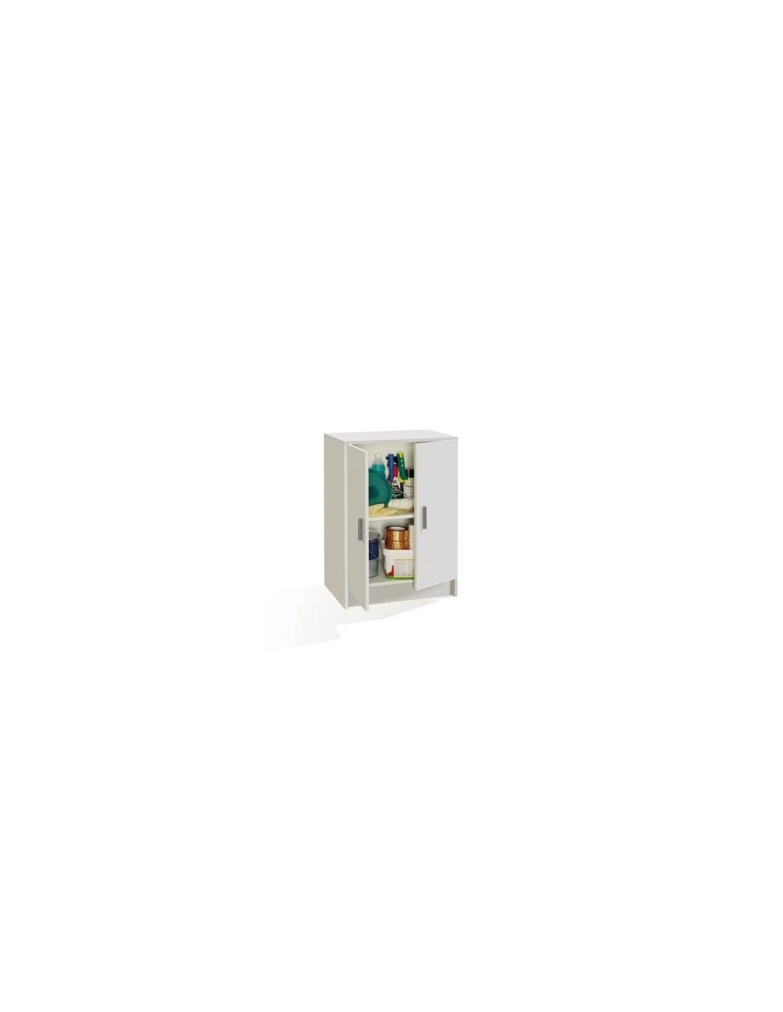 ARMADIO BASSO MULTIFUNZIONE BIANCO H.80CM