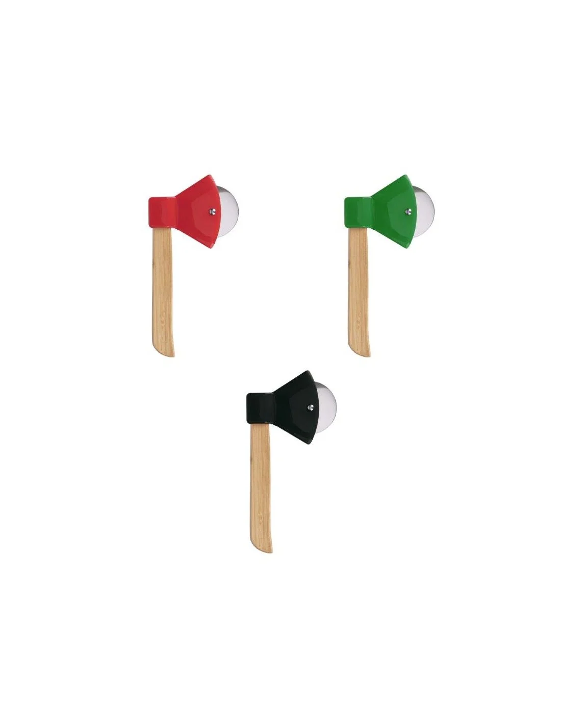 ASCIA TAGLIAPIZZA CON ROTELLA 3 COLORI ASSORTITI