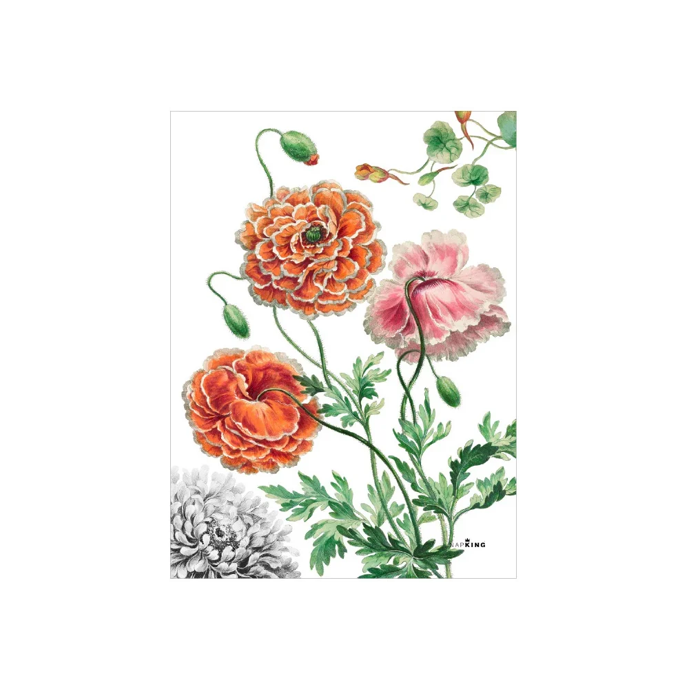 Asciugapiatti in lino "Edward" con stampa botanica – 55x75 cm