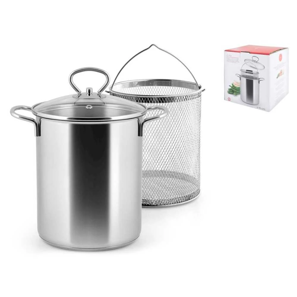 Asparagera "Anita New" Inox 16x21: Utensile Multiuso per la Cucina