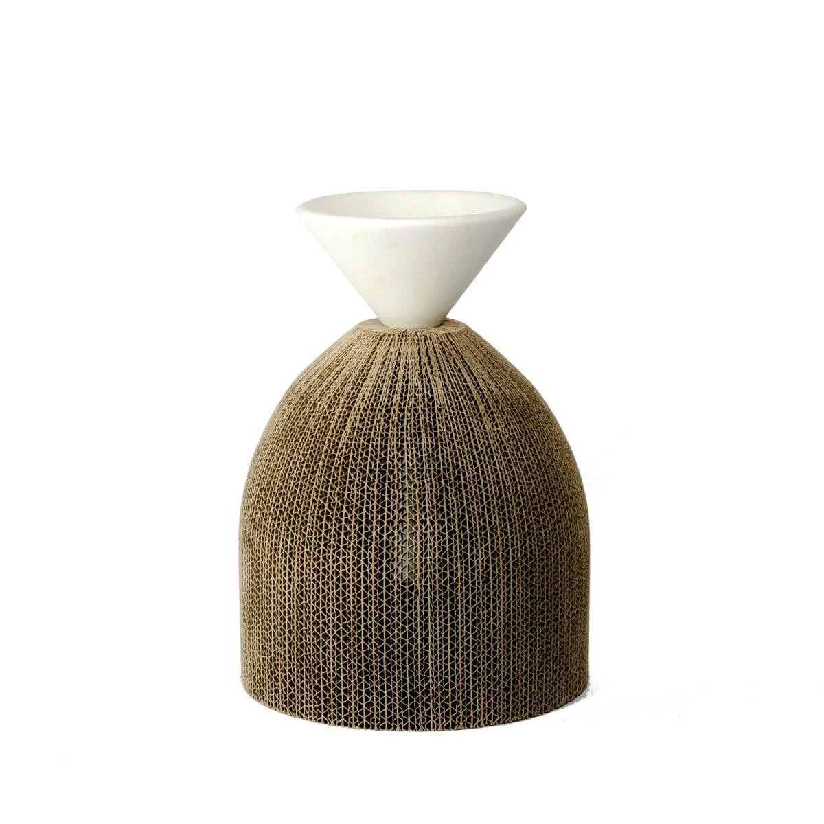 Vaso in Cartone e Marmo AVVOLTI Grande