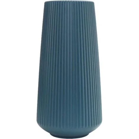 Grande vaso moderno per la decorazione del soggiorno, adatto a piante di pampa, in plastica verde e bianca simile alla ceramica, ideale per decorare tavoli, ambienti domestici, soggiorno, camera da le