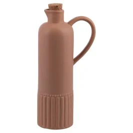 Oliera 635 ml in ceramica, tappo in sughero, Terra, 4 Toni