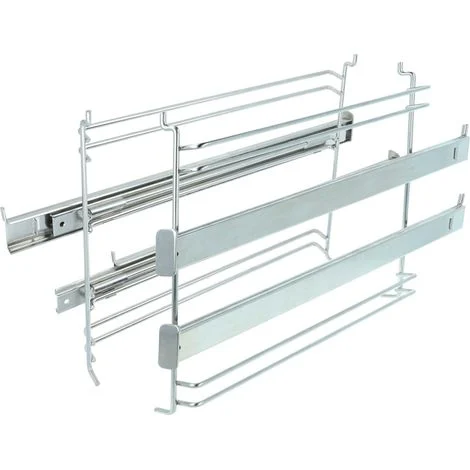 vhbw Guida telescopica per diversi modelli di forno - 2 coppie di guide, sinistra e destra, 23,5 x 27,5 x 3,5cm