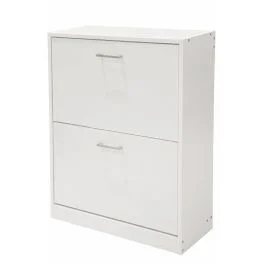 Scarpiera 2 ante a ribalta 63x24xh.80 cm, bianco, Sibilla