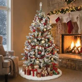 Albero di Natale innevato circa 450 rami h. 160 cm, Himalaya Santa's House