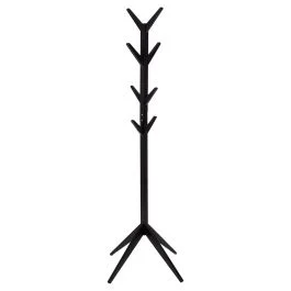 Appendiabiti nero in legno di Pino 8 ganci, Sìordine