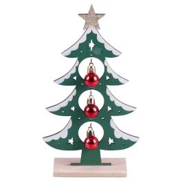 Decorazione Albero di Natale il legno h. 22,5 cm, verde, Natale Chic