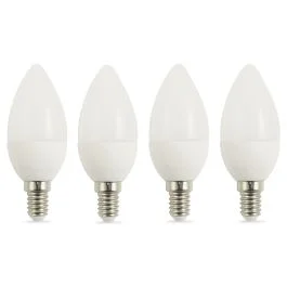 Set 4 lampadine LED E14 7 W luce calda, Kooper