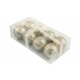 Set 8 palle natalizie spicchi in polyfoam d. 7 cm