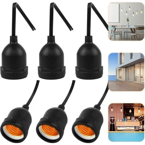 Portalampada E27 impermeabile, adattatori per portalampada E27 impermeabili di alta qualità per lampadine a incandescenza e LED, per uso industriale e fai da te.