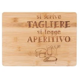 Tagliere in bambù 33x24 cm, Si scrive si legge