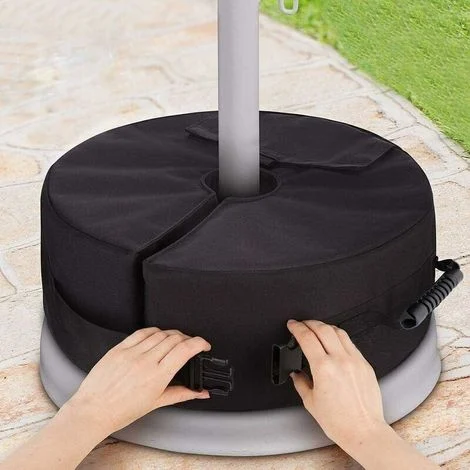 Base zavorrata per ombrellone – Sacca di zavorra in tessuto Oxford 600D, 46 x 46 x 15 cm, supporta zavorre fino a 10 cm, carico massimo 38,5 kg (sabbia non inclusa)