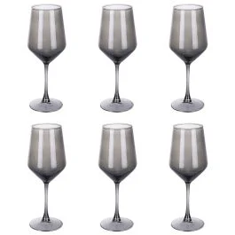 Set 6 calici vino 510 ml, fumé, Rubino Sibilla