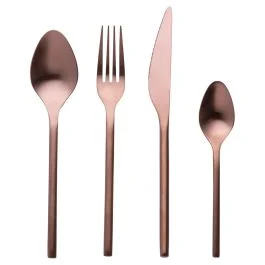 Set 24 posate acciaio inox, copper satinato, Gallery