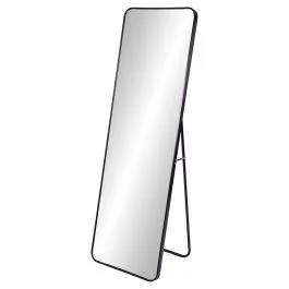 Specchio arredo da terra a figura intera h. 150,5 cm in alluminio e ferro, nero, Sibilla
