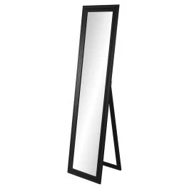 Specchio arredo da terra h. 160 cm a figura intera, cornice in legno MDF, nero, Sibilla