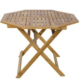 Tavolo ottagonale 110x110x74 cm in acacia richiudibile, Bali Esté