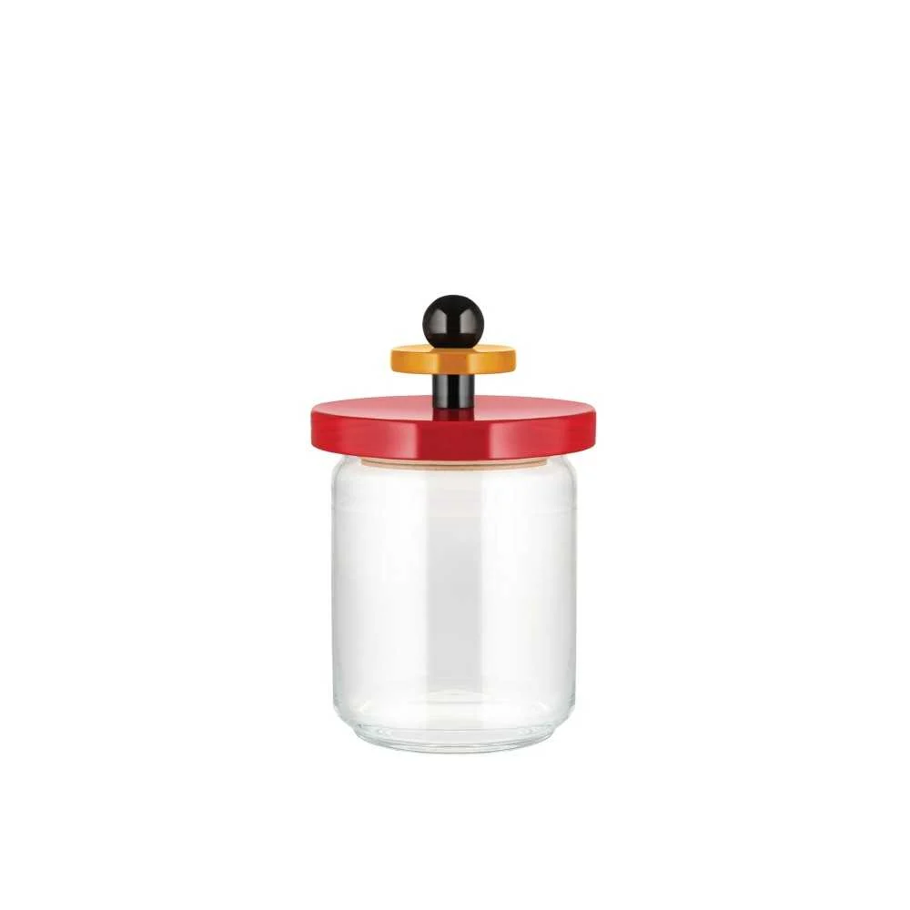 Barattolo da cucina in vetro "100" rosso cl 100 by Alessi