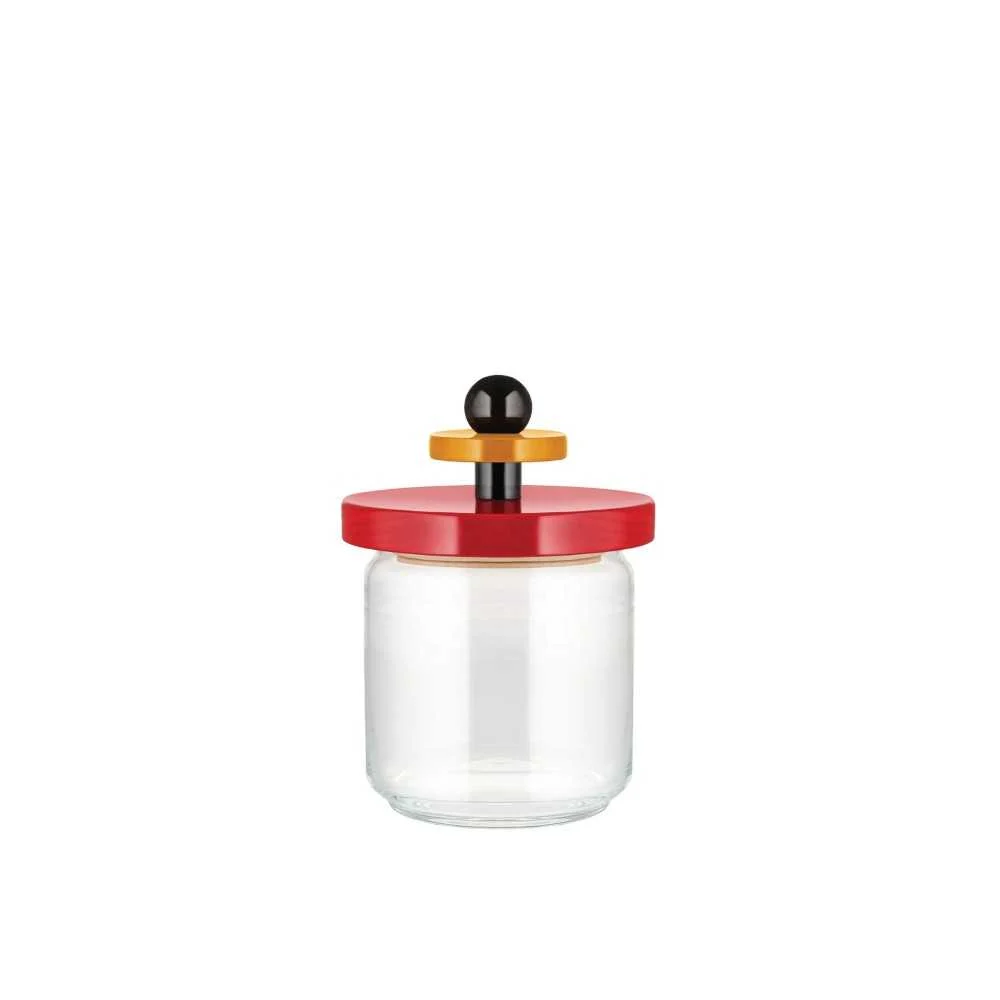 Barattolo da cucina in vetro "100" rosso cl 75 by Alessi