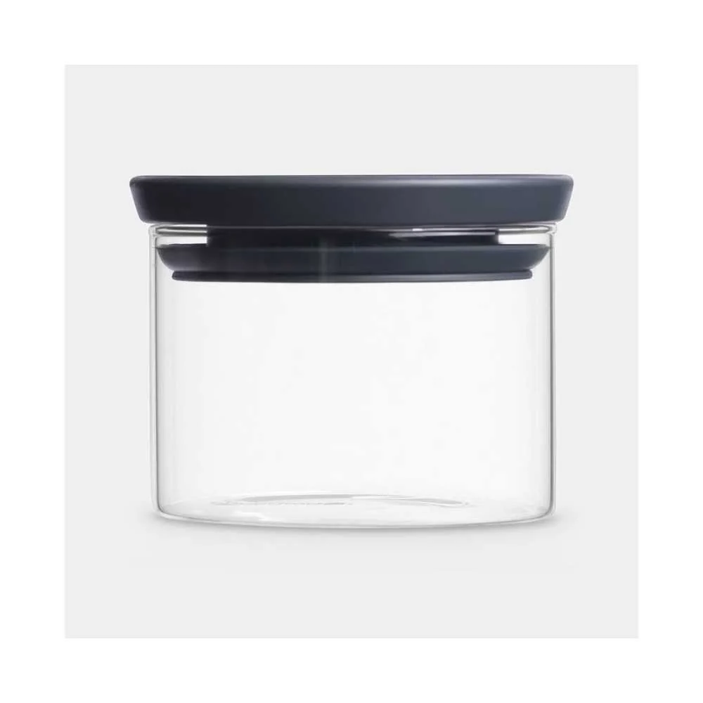 Barattolo impilabile vetro 0,3L Dark Grey Brabantia