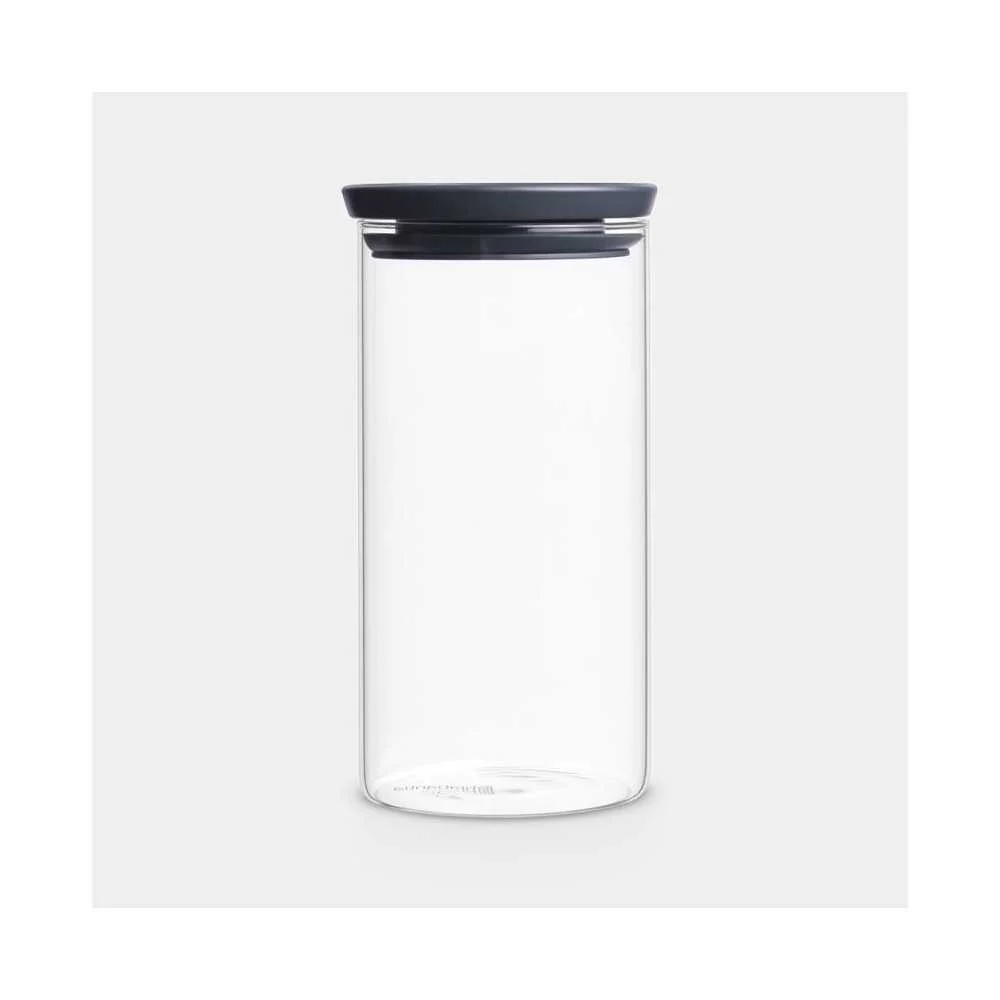 Barattolo impilabile vetro 1,1L Dark Grey Brabantia