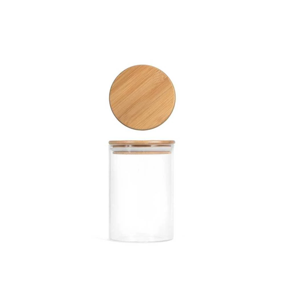 Barattolo in Vetro Borosilicato con Tappo in Bambù 800 cc