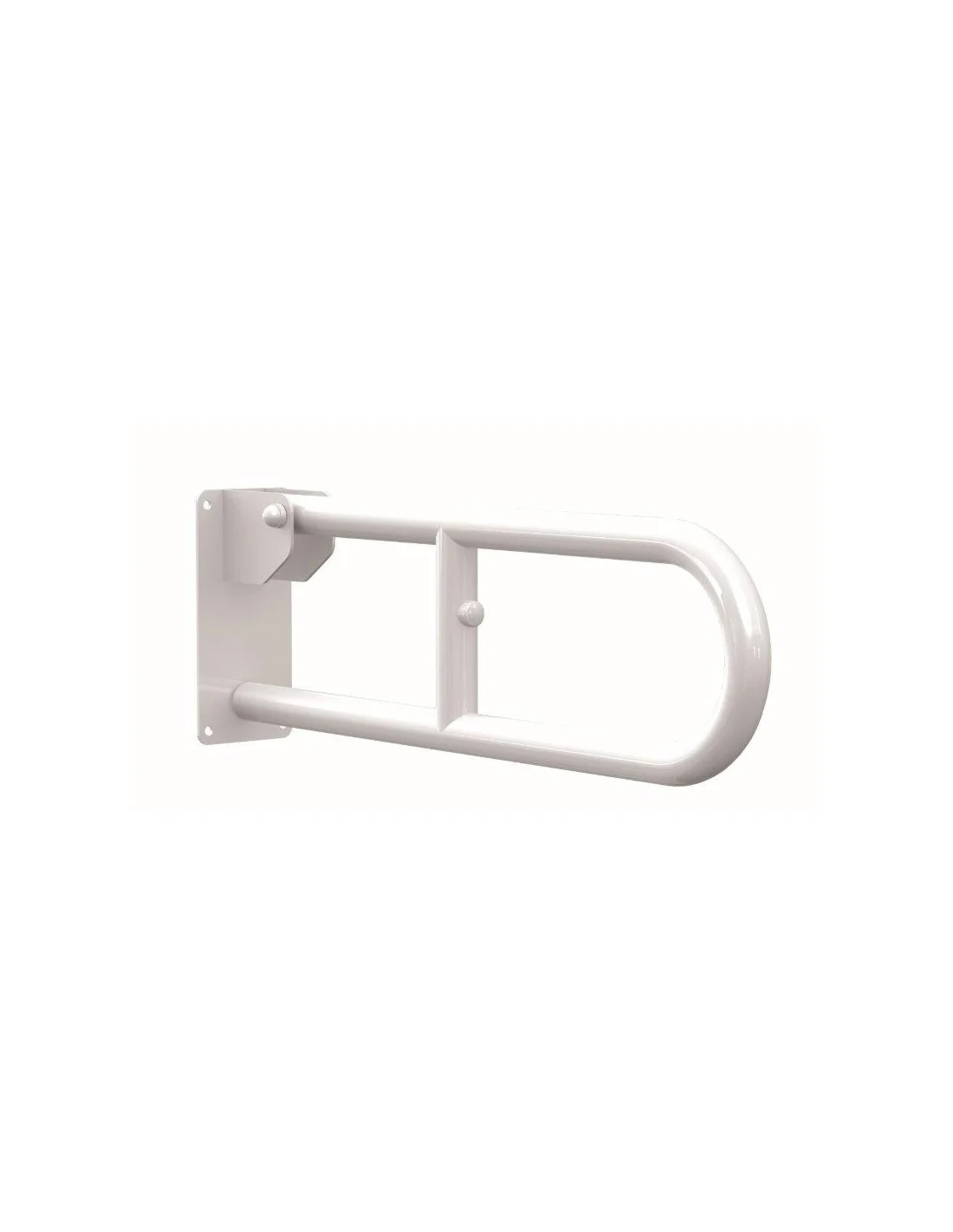 BARRA RIBALTABILE 60CM ACCIAIO LACCATO BIANCO