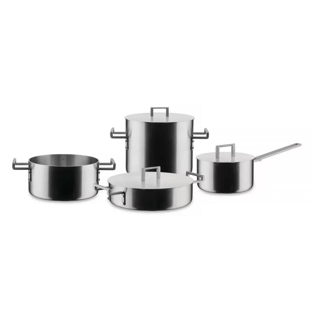 Batteria di Pentole Alessi Convivio 7 Pezzi – Trilamina Design Chipperfield