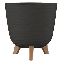 Vaso arredo tondo Aurora Luna 20x21 cm, antracite