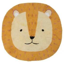 Tappeto tondo bambini 100 cm, design leone, Les Petites