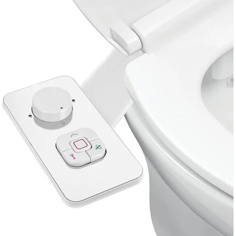 Bidet WC con bidet incorporato in stile giapponese, pressione dell'acqua regolabile, doppi ugelli autopulenti retrattili