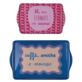 Set 2 vassoi in melamina, More Amor