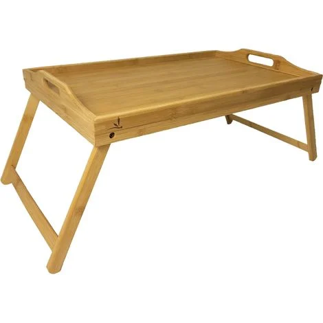 Vassoio in bambù con gambe per letto, tavolo da colazione 50x30x4BEGRYF