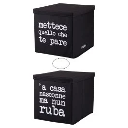Cubo contenitore multiuso con coperchio, S.P.Q.eRe