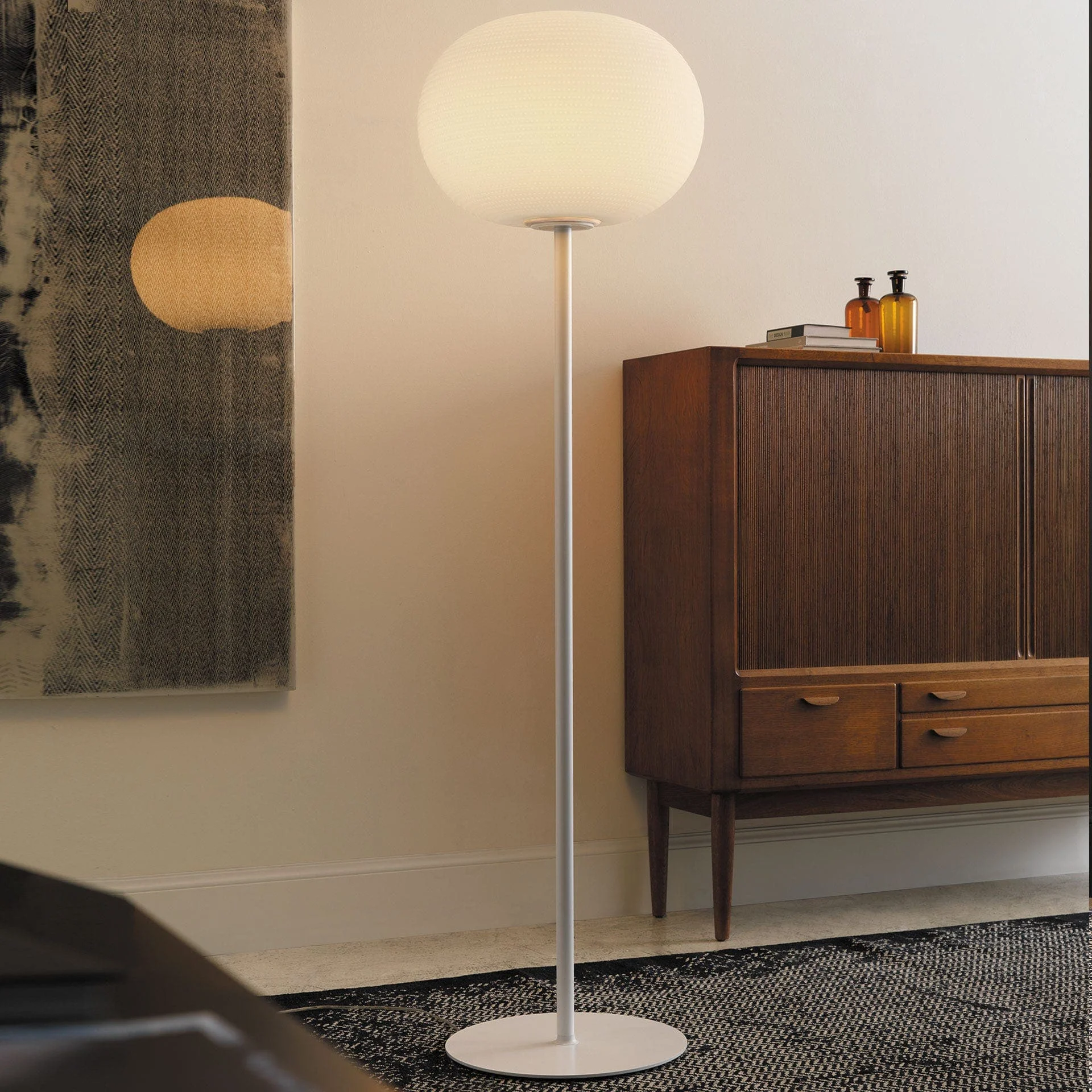 Lampada da terra BIANCA di Matti Klenell per FontanaArte