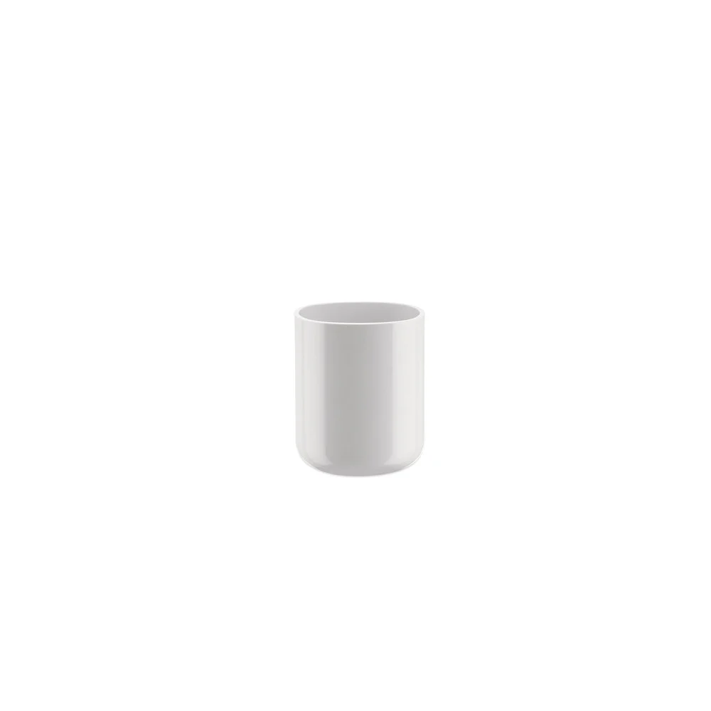 Bicchiere portaspazzolini Birillo Alessi 10x10 cm – Design minimal e lucido