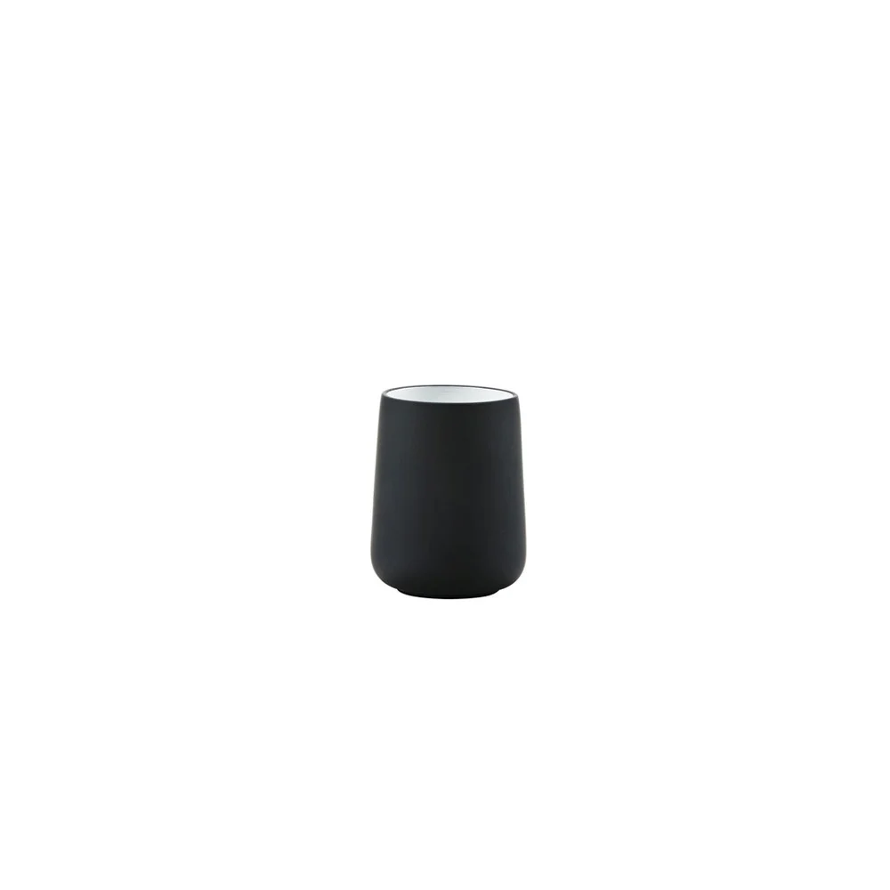 Bicchiere portaspazzolini Nova Nero 8x10 cm – Stile deciso e praticità