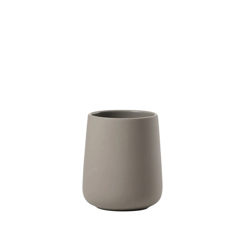 Bicchiere portaspazzolini Nova One Tortora 8x10 cm – Eleganza spa