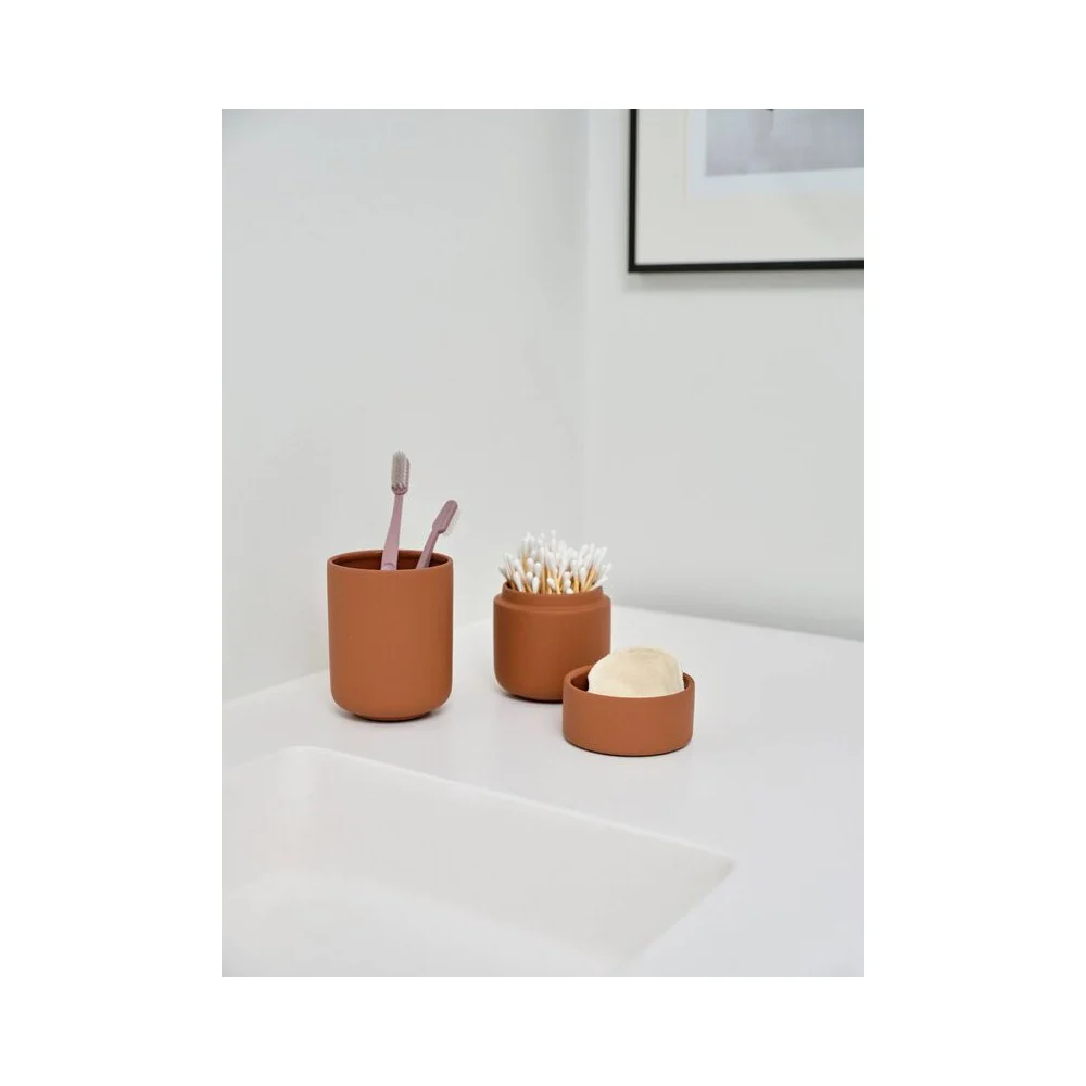 Bicchiere portaspazzolini Ume Terracotta 8,3x10,3 cm – Calore naturale