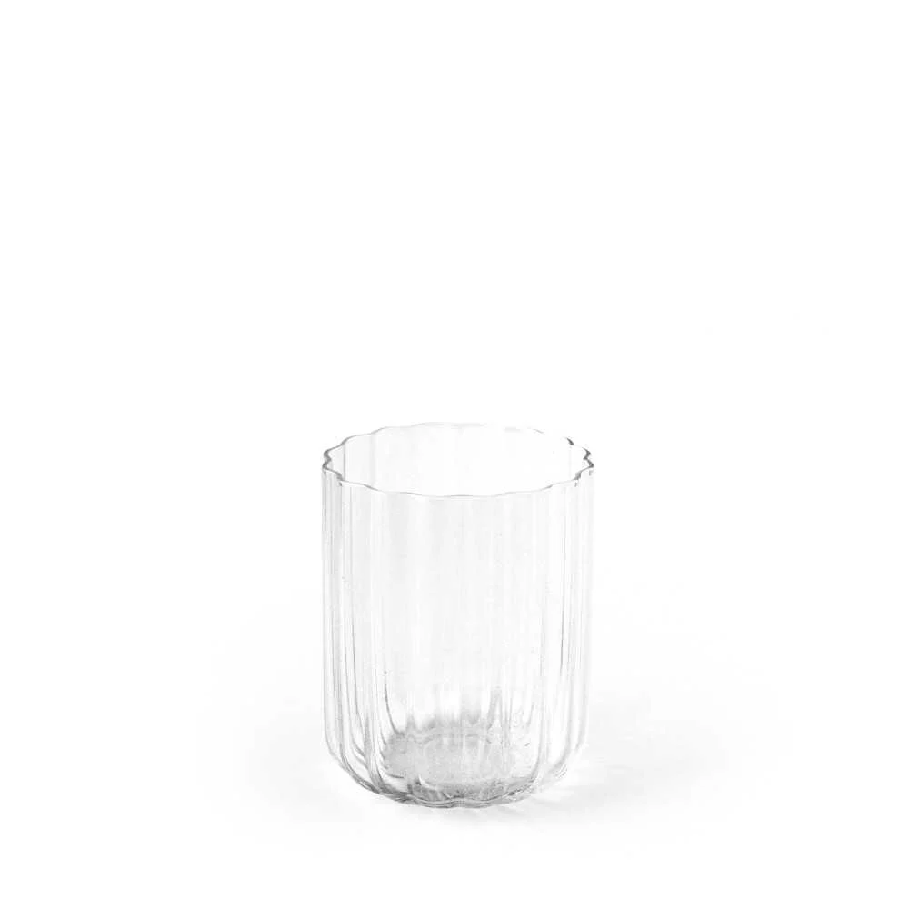 Bicchiere Vetro Trasparente Ondulato 43 cl