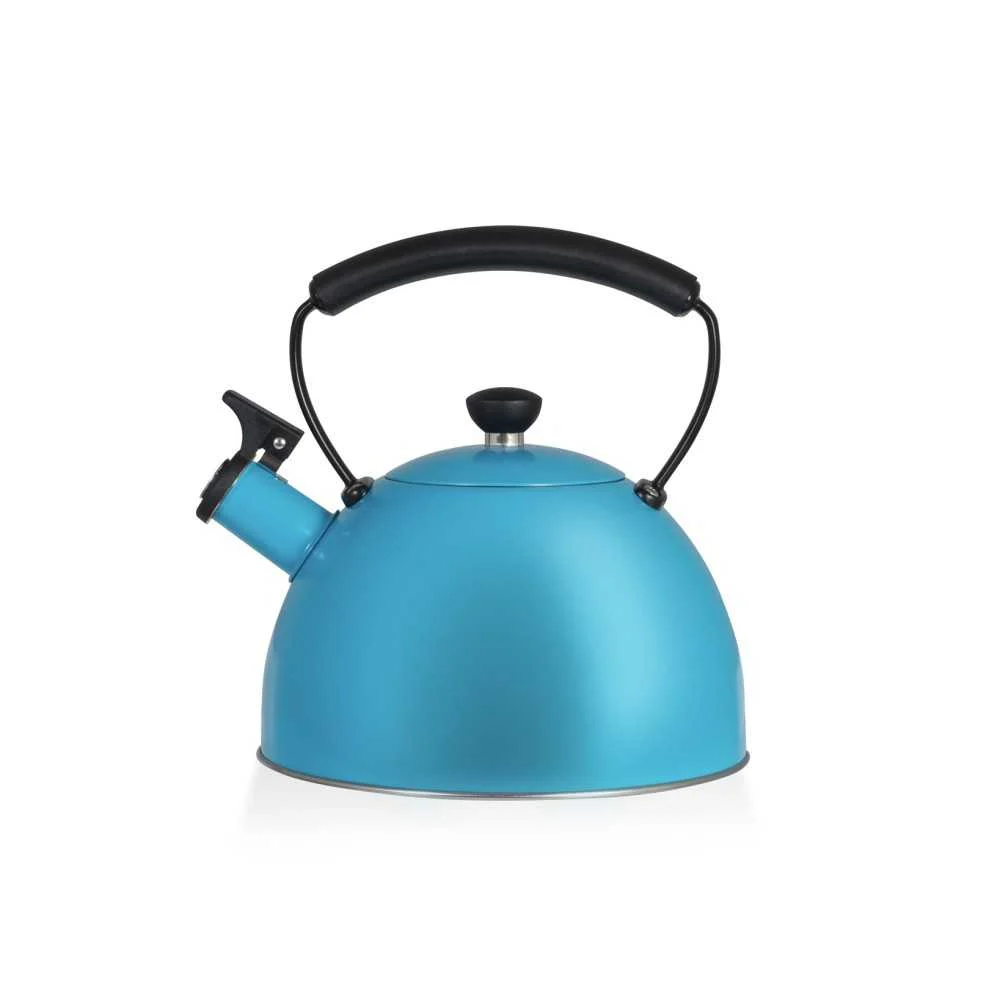 Bollitore fischio acciaio inox 2,3 L Azzurro H&H