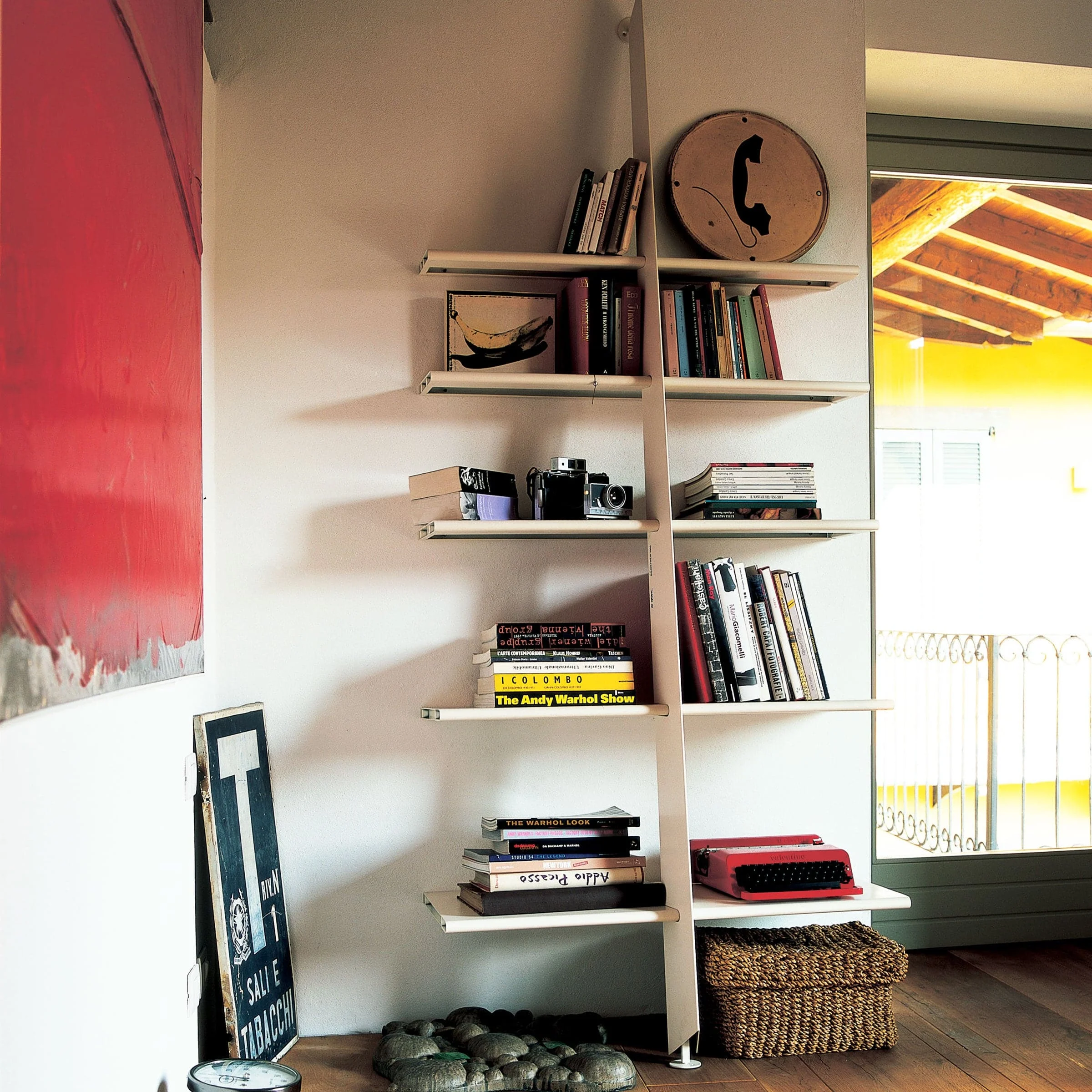 Libreria in acciaio MAC GEE di Philippe Starck per Baleri Italia