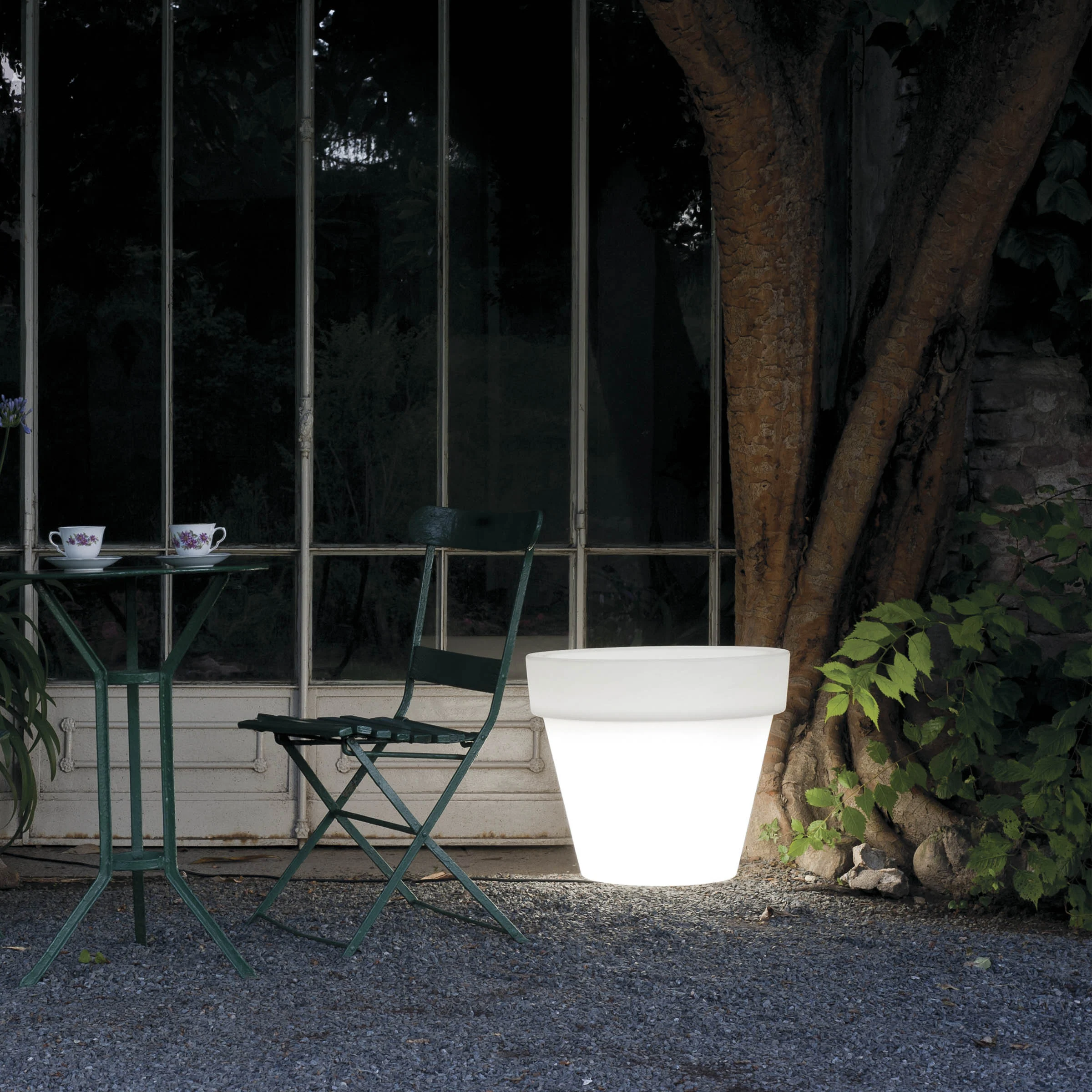 Vaso BORDATO LISCIO con Luce di Serralunga