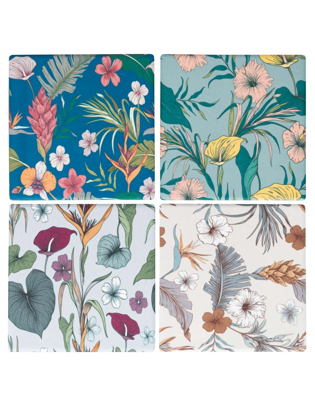 BOTANICO MATTONELLA DECORATIVA 11X11CM 4 COLORI ASSORTITI