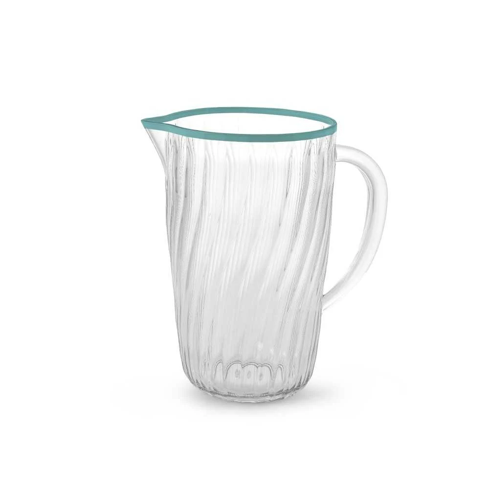 Brocca Acrilico Trasparente Bordo Colorato – 2,4L