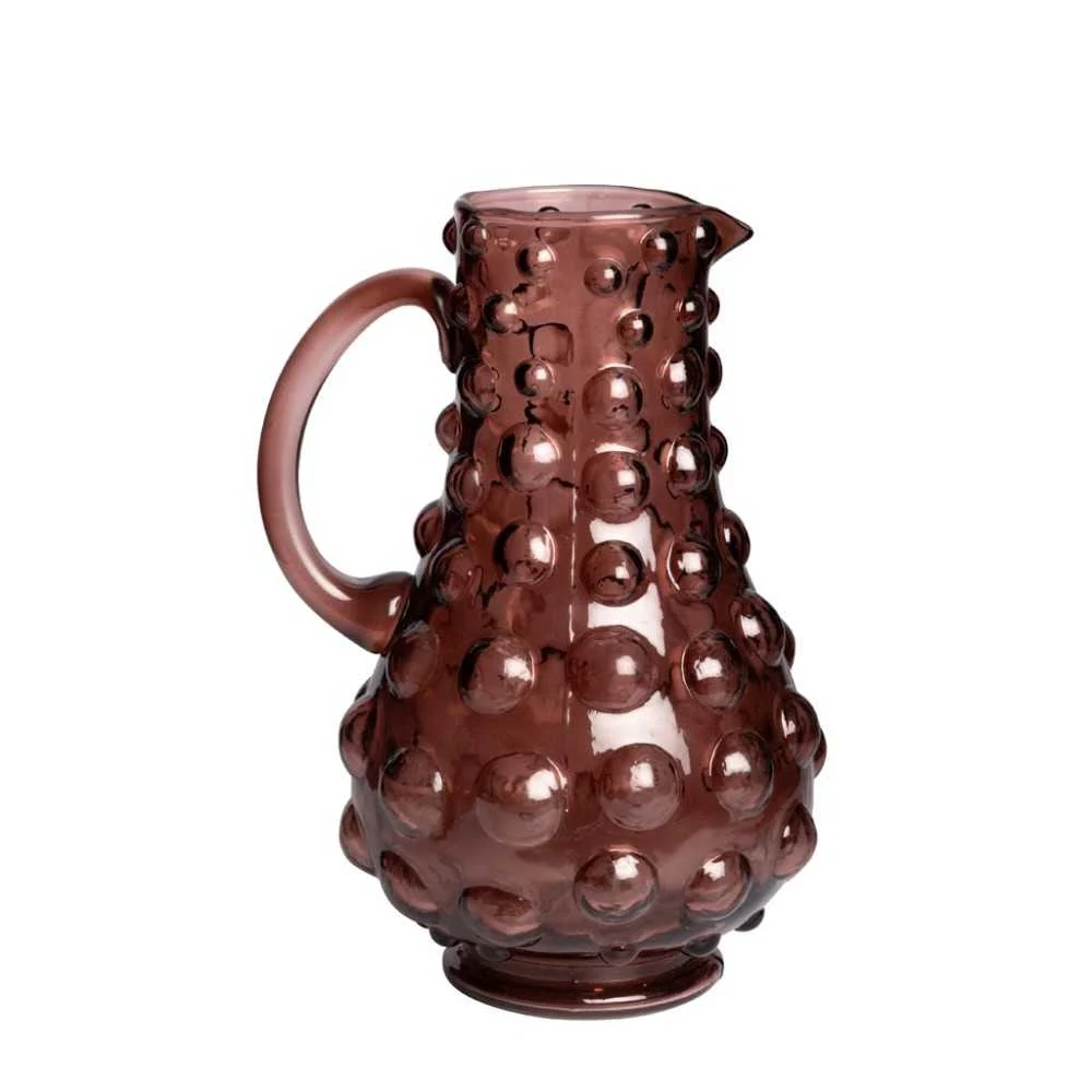 Brocca Bubble Burgundy Vetro 2L – Design Vintage